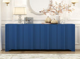 Sophisticated 4-Door Sideboard Adorned with Intricate Linear Accents and Luxurious N711P247438V