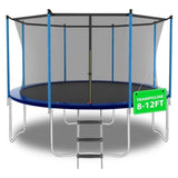 ZUN 10ft Blue Outdoor Toddler Trampoline with Enclosure Safety Net Jumping Fun Trampoline, heavy-duty 93849954