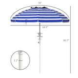 ZUN Outdoor beach umbrella （Prohibited by WalMart） 42059248