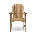 ZUN Outdoor Weather Resistant Acacia Wood Adirondack Dining Chairs , Natural Finish 64844.00