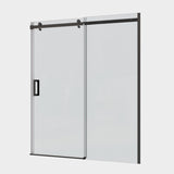 Glass shower door, sliding door, with 5/16" tempered glass and Matted Black finish 4874 W2122P208846