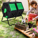 130L Garden Compost Tumbler with Sliding Doors 28017194