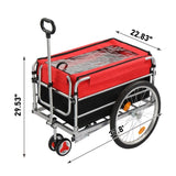 Q235 steel pipe 96*75*58cm bicycle trailer rack black and red 100kg cargo trailer with handle 68255169