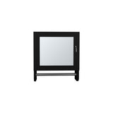 BOTIQ 19.7" H x 17.7" W Mirror Medicine Cabinet with Towel Rack White, One door with Two interior B070P242492