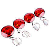 4Pcs LED Tail Lights Brake Lights RED Lens Fit for Chevy Corvette C6 Coupe 2005-2013 2801188 78390892