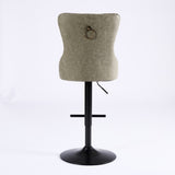 A&A Furniture,Aged and Retro PU Swivel Barstools Adjusatble Seat Height from 26-33 Inch, Modern Bar W1143P195202