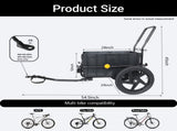 2-in-1 Bike Cargo Trailer, Bicycle Trailer with Removable Box and Waterproof Cover, Black, 39014724