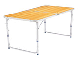 4Ft Portable Multipurpose Folding Table wood grain color 36163204
