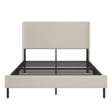 Queen Size Platform Bed , Metal Bed Frame with Charging Station, No Box Spring Needed, , W636P288880