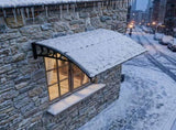 Awning for Door Entrance with Drainage Sink, 40x40 Inch Window Canopy Exterior, UV Rain Snow 03276454
