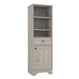 ZUN St. Clair Linen Cabinet, Two Interior Shelves, Two Open Shelves, Single Door B200P188813