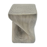 MGO Twist Shape Side Table, Wood-like texture, Grey Color N770P212233G