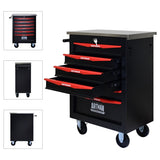 ZUN 6 Drawers Multifunctional Tool Cart with Wheels,Metal Rolling Tool Cart Storage for Garage Workshop 57151959