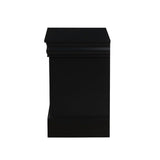 2 Drawers Wooden Nightstand in Black Finish B016P252925