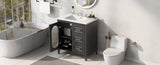 ZUN 30" Bathroom Vanity with Sink, Bathroom Vanity Cabinet with Two Drawers and Door, Adjustable Shelf, N725P170599B