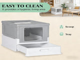 Stainless Steel Enclosed Litter Box for Cats 96736141
