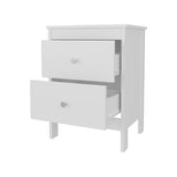 FM FURNITURE Nogales NightStand with 2 Drawers, Withe B128P301379