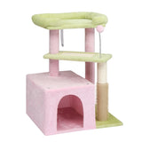 27.5in Cat Tree, Multi-level Cat Tower with Cat Scratching Post and Pad, Cozy Cat Condo, Padded Top 73326498