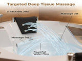 59" light luxury double corner whirlpool bathtub, 20 sets of multi-directional massage nozzles, W3605P566240