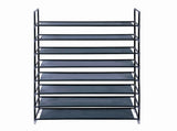 100cm Ultra Large Capacity 8 Layers Non-woven Fabrics & Steel Shoe Rack Black 39572006
