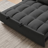 55.1-inch 3-in-1 convertible sofa bed, modern velvet double sofa Futon sofa bed with adjustable W2564P171333
