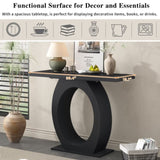 Mirod Stylish Modern Console Table with Egg-Shaped Base,Enhanced Stability and Durability,Sleek N760P214780B