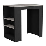 Highlands Kitchen Island with Storage Base in Black and Ibiza Marble B062111734