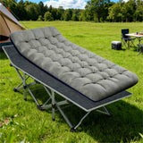 Grey outdoor camping bed with mat and handbag, heavy-duty outdoor bed 16455423