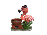 Outdoor Garden Sculpture Flamingo Flower Pot Planter - Unique Yard Statue Decoration, Interesting W5398P454682