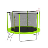 ZUN 10FT Trampoline for Kids, Basketball Hoop and Ladder, Outdoor Kids Trampoline with Safety 41678425