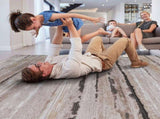 PAYAS Collection 120*93 inch inch inch Brown / Striped Area Rug B189P493055