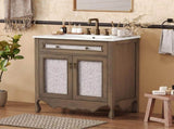 30" Antique Pattern Bathroom Vanity with Rectangle Ceramic Sink, Bathroom Vanity Cabinet with N817P245319L