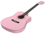KMA104 41 Inch Dreadnought Cutaway Acoustic Electric Guitar, Basswood Body, Built-in EQ Pickup, 02498745