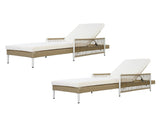 TOPMAX Outdoor All-Weather PE Rattan Chaise Lounge, Minimalist Patio Wicker Lounge Chair with 6 Gear 74526825