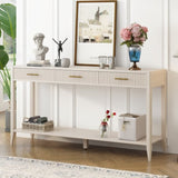 U_STYLE High-Quality Entryway Console Table with Vertical Stripe Drawers, Long Legs,Suitable for N711P190531K