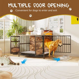 Multi-function Furniture Style Dog Crates Storage, Dog Crate Furniture Large Wooden Dog Kennel W840P291741