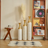 Floor metal vase modern style decoration home white metal vase set of 3 gorgeous home decoration W2796P255600