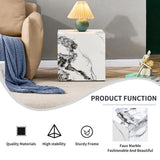 Modern white MDFsticker material cube stylish texture design coffee table -15.75 inches W1151P194276