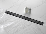 32 Inch Linear Shower Drain with 2-in-1 Flat & Tile Insert Removable Cover, 304 Stainless Steel with 53542448