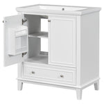 ZUN 30" Bathroom Vanity with Sink Combo, Multi-functional Bathroom Cabinet with Doors and Drawer, Solid 16236592