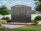 5X3 FT Metal Outdoor Storage Shed, Shed with Pitched RoofWaterproof, Lockable DoorCompact Metal W3213P309352