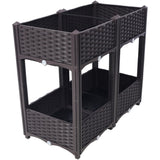 Planter Raised Beds - Elevated Planter Garden Box with Drainage Plug Raised Garden Beds for W465P187500