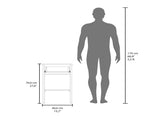 Nightstand, 1 Drawer, 1 Shelf, 4 Legs, White B097P369424