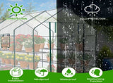 Large Walk-in Greenhouse with PE Cover & Side Windows, 12-Shelf Indoor Outdoor Portable Greenhouse 97679406