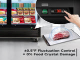 Glass Door Merchandiser Freezer 44.7 Cu.ft Swing Door Commercial Reach-In Display Freezers with LED W2095P435852