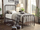 Classic Twin Platform Bed Dark Bronze Finish Metal Frame Bedroom Furniture 1pc B011P263750