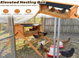 Chicken Nesting Box with Asphalt Roofing, Perch for Coop, Nesting Boxes with Swing, 56678697