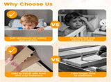 Gray Upholstered Toddler Bed Velvet Wooden Slat Frame for Kids No Mattress 56376470