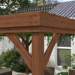 ZUN Outdoor Wooden Gazebo （Prohibited by WalMart） 87090018