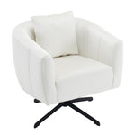 ZUN 360&deg; Swivel Accent Chair, Modern Velvet Fabric Living Room Armchair, Comfy Wide Upholstered with 91153077